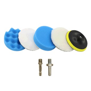 電鑽打蠟機打蠟棉7件套 汽車美容砂輪機用打蠟棉組 羊毛球 打蠟拋光 衝擊電鑽打蠟盤 角磨機配件 電鑽專用棉, 4吋(底盤適用電鑽), 4吋(底盤適用電鑽)