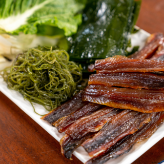 [피프팜]포항 구룡포 과메기 한상 야채포함, 1세트, 손질과메기(꽁치) 5미 야채세트 +초장증정