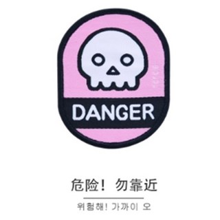 寵物識別貼 魔術貼, 1個, DANGER