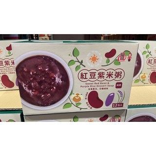 福記 紅豆紫米粥 甜紅豆與紫米甜湯 12包入, 12個