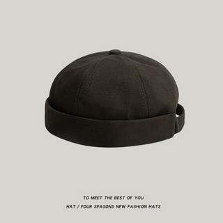 ᴅ.ʏ sʜᴏᴘ/【台灣 】經典英倫風純色水兵帽 西瓜皮帽 圓頂帽子 街頭雅痞百搭潮流穿搭 H32