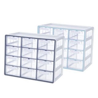 u.p 시스템 멀티박스 12단 - 트레이 연필꽂이 정리함, 그레이