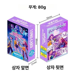 Kpop 케데헌 Lomo 카드 스티커 남자 아이돌 사진 앨범 팬 컬렉션, 마녀단 96장 6박스, 3인치