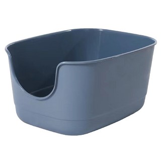 直式三側加高貓砂盆 不外漏款, 灰色, 1個