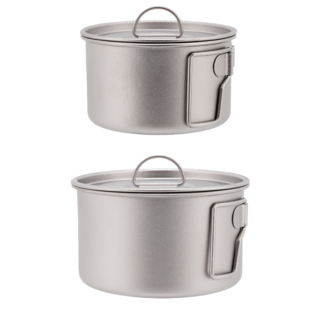 Snowrock 純鈦冰花馬克碗 鈦馬克碗 戶外露營碗 純鈦馬克碗 冰花亮面馬克碗 家用鈦碗 純鈦露營碗, 2個, 450ML帶蓋+600ML帶蓋（冰花款）