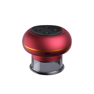 電動刮痧儀器家用拔罐器充電刮痧神器全身經絡刷淋巴疏通按摩拔罐, 1個, 紅色12檔