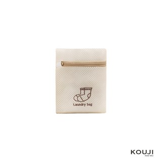 【新客限時下殺】KOUJI 實拍 刺繡洗衣網 洗衣袋 內衣洗衣袋 洗衣袋超大 洗衣網 洗衣 衣物 內衣袋 洗衣網袋 衣物, 1個, 米色小號18*22cm