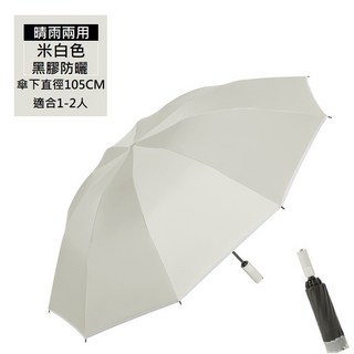 十骨反向自動傘 - 黑膠遮陽傘 防曬反摺疊傘