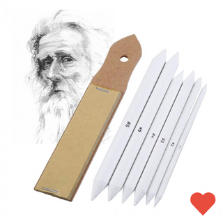 미술 용품 찰필 6종 심갈이 사포 소묘 파스텔 블렌딩 도구