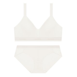 게스언더웨어 에어로쿨 이지푸시 노와이어 브라 팬티 세트 - 크림