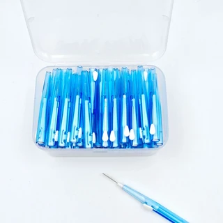 텔레스코픽 치과용 치간 브러시 사이 청소 구강 관리 교정 마이크로 0.6-1.5mm 박스당 60 개, 04 60pcs blue