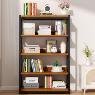 라보토리 책장 다용도 수납선반, 5단, 블랙B