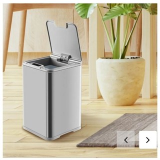 NINESTARS 鈦銀色感應式垃圾桶 10L 紅外線感應 可拆式內桶 防潑水 廚餘桶, 鈦銀
