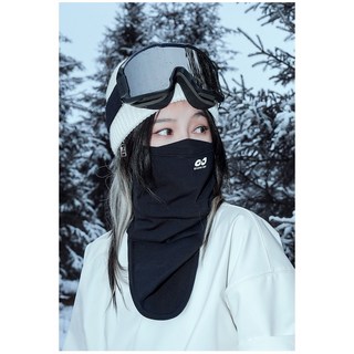 카빙스노우 겨울 여자 바라클라바 스키 스노우보드 골프 방한 넥워머 목토시 버프, 1개, 브이라인 블랙