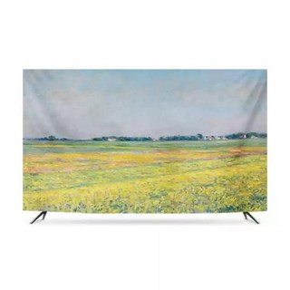 명화 티비 가리개 덮개 커버 모니터 TV 75인치 65인치 패브릭 티비, 171) 카유보트 황금빛 들판-85인치 86인치