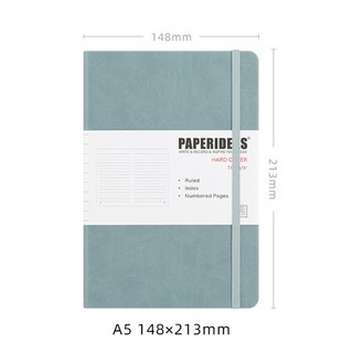 paperideas手帳本，年中促銷贈手帳貼紙，日記本筆記本，子彈筆記本, 1個, 霧藍