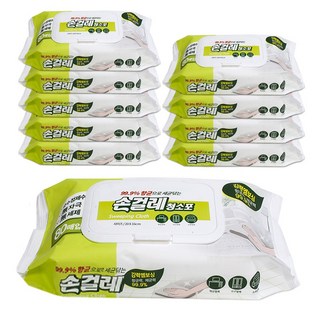 홈인더스트리 손걸레청소포 대용량 소형 80매, 10개