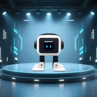 AI EMO 로봇 ESP32-S3 메인 컨트롤 1.54인치 화면 지능형 인터랙티브 음성 동반자 어린이용, 01 White and Black