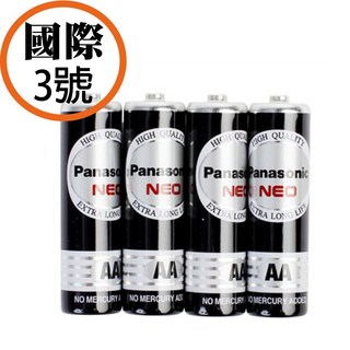 Panasonic 國際牌 AA 三號電池 乾電池 碳鋅電池 適用於遙控器/時鐘, 1個, 4個裝
