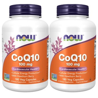 NOW Foods CoQ10 100mg素食膠囊, 180顆, 2罐