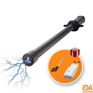 전기충격기 봉형 호신용품 병원 편의점 사무실 매장비치용 호신용품 아이다헌트 B7+충전패키지포함, 1개, 숏356mm(진회색)