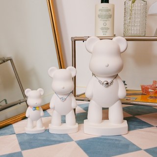 규조토 오브제 목걸이 블랑베어 화이트 귀여운 곰 선물 공기정화 습도조절 인테리어 소품, 블랑베어 소형+중형+대형