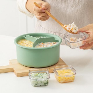 실리콘 전자레인지 이유식 찜기/3칸막이 이유식조리기구 1800ml, 색상:단일상품, 1개
