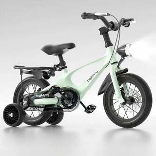 BYOU 아웃도어 어린이 자전거 미니 보조 바퀴 유아 자전거, 1개, 115cm, 녹색 + 뒷좌석