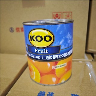 koo 口蜜牌水蜜桃罐頭825g 電子發票 水蜜桃罐頭, 1個