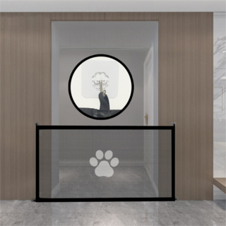 격리 네트워크 반려동물 안전문 실내외 출입차단 펫가드, 블랙, 1개