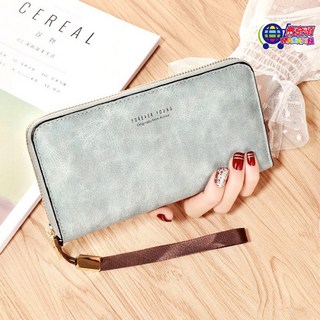 FOREVER YOUNG 韓版多功能長夾 PU皮質多卡位大容量 女用時尚手拿包