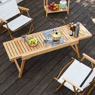 원목 버너 캠핑 테이블