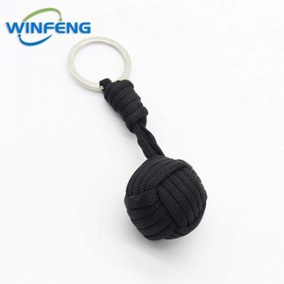 호신용품 자기 방어 랜야드 원숭이 주먹 키체인 야외 보안 보호 개인 강철 공 여성 생존 무기, 1개
