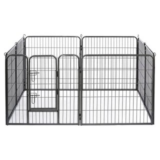 강아지 울타리 펜스 대형견 운동장 견사 문포함 8PCS 대형 PF003, 1개