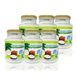 苦行生化天然椰子油 富含中鏈脂肪酸 適用於各式烹調與肌膚保養, 6個, 500ml