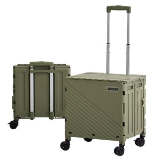 썬더월드 접이식 쇼핑카트 프리미엄 핸드 폴딩카트_60L, 1개, 카키