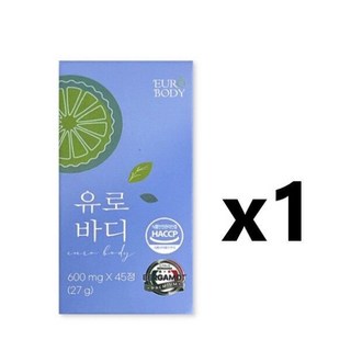유로바디 600mg X 45정 1박스 베르가못, 1개