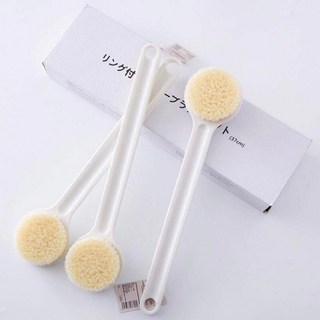 升級款 加長長柄軟毛洗澡刷 尼龍材質 白色 1入, 1個, 長柄軟毛洗澡刷 一入