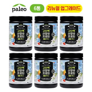 [M 상시] 팔레오 고단백 산양유 프로틴 류신 6통+보틀1개+스푼1개, 280g, 6개