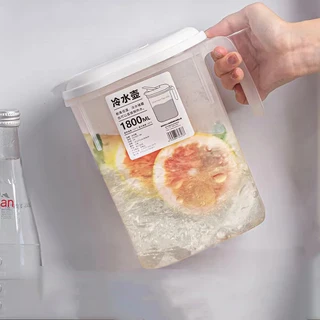 수도꼭지가 달린 냉수 주전자 음료 디펜서 3.5L 물 레모네이드 주스 용기 냉장고 주방용, 03 A 1.8L