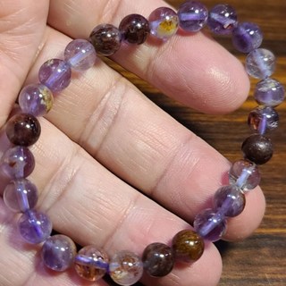 紫幽靈幽靈水晶手鍊手環手珠4mm 5mm 6mm 7mm天然水晶玉石特賣