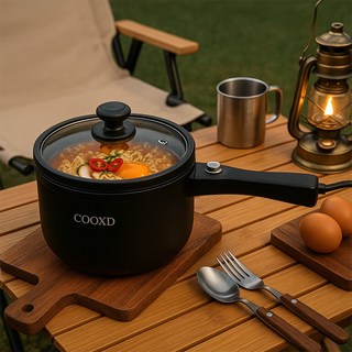 쿡스디 멀티쿠커 2L 전기냄비 찜기포함 2in1 라면포트, CXD-M871