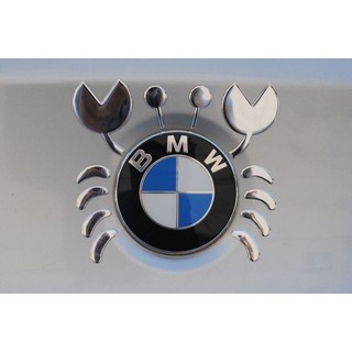 3D金屬汽車貼紙 螃蟹造型 汽車改裝裝飾貼, 1個, 螃蟹 (銀色)