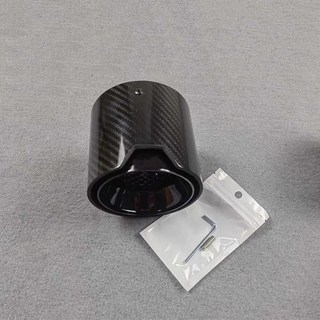 BMW M3 G80 용 배기 파이프 탄소 섬유 304 스테인리스 스틸 M4 G82 G83 머플러 팁 광택 블랙 후면 노즐 테일 스로트 2020 +, 2)M3 G80, 1개