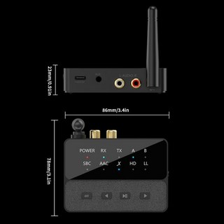 Bluetooth 호환 5.3 무선 스테레오 수신기 송신기 3.5mm AUX/RCA 2 In 1 HIFI 스테레오 어댑터 스테레오 음, 01 CHINA, 1개