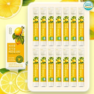 (1일 1레몬) 하루애 유기농 레몬즙 100 착즙액, 84포, 20ml