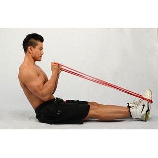 廣隆 125磅-300磅彈力帶 乳膠阻力繩 運動拉力帶 瑜珈健身訓練繩, 1個, 70磅-黑色, 黑色