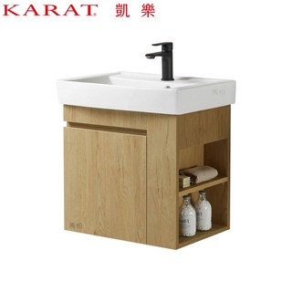 KARAT凱樂衛浴 米萊松悟防水浴櫃 52cm 100%防水浴櫃組 (橡木紋) K-1740 KC-740CLN, 1個, 右側開放, 橡木紋