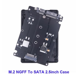 외장 내장 하드 디스크 박스 M.2 NGFF SSD MSATA 2.5 인치 SATA 케이스 직렬 포트 3 3.0, M2 NGFF TO SATA, 1개