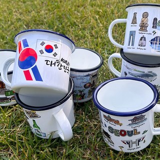 NEW 코리아 일러스트 법랑컵 10type, 한국지도, 1개